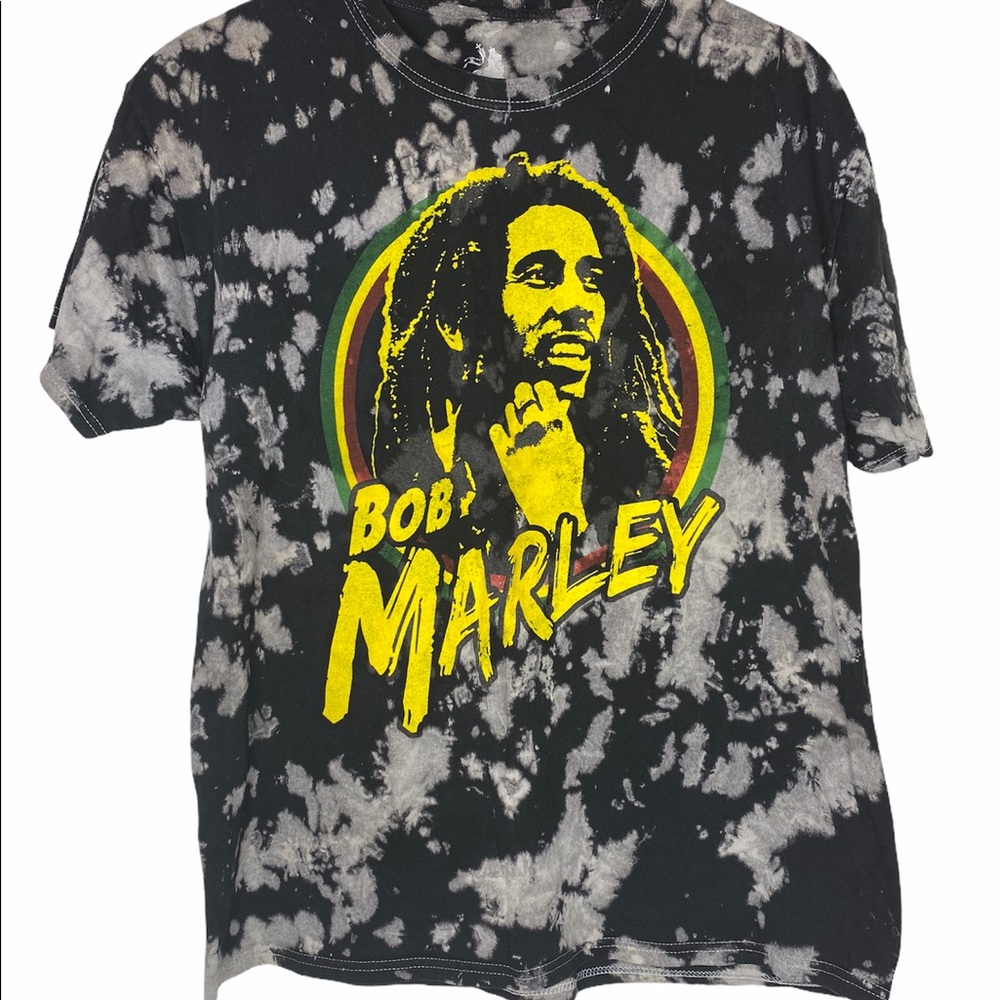Bob marley zion rootswear acid wash tee size large